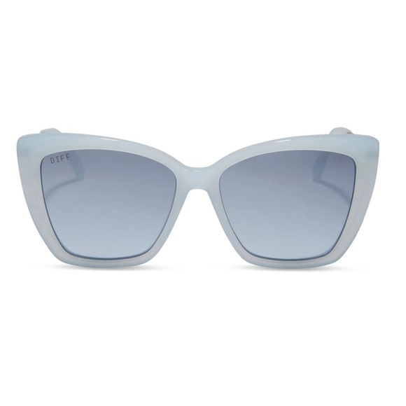 DIFF-BELLA BECKY II - BLUE DUST/BLUE GRADIENT FLASH SUNGLASSES-Brand New